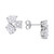 Lab-Created Moissanite Multi-Shape Cluster Stud Earrings (4-4/5 ct. t.w.) in Sterling Silver