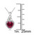 Lab-Created Ruby (2-3/4 ct. t.w.) & Diamond (1/20 ct. t.w.) Heart 18" Pendant Necklace in Sterling Silver