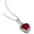 Lab-Created Ruby (2-3/4 ct. t.w.) & Diamond (1/20 ct. t.w.) Heart 18" Pendant Necklace in Sterling Silver