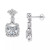 Cubic Zirconia Cushion Halo Drop Earrings in Sterling Silver, Created for Macy's