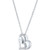 Diamond Accent Double Heart Pendant Necklace in Sterling Silver, 16" + 2" extender