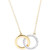 Diamond Double Circle Pendant Necklace (1/6 ct. t.w.) in in 10k Gold, Created for Macy's