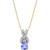 Tanzanite (3/4 ct. t.w.) & Diamond (1/10 ct. t.w.) 18" Pendant Necklace in 14k Gold