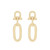 Polished Door Knocker Dangle Drop Earrings in 10k Gold