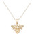 Textured Bee Three Dimensional 18" Pendant Necklace in 10k Gold