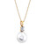Cultured Freshwater Pearl (11mm) & Diamond (1/10 ct. t.w.) 18" Pendant Necklace in 14k Gold
