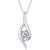 Diamond Swirl Solitaire Pendant Necklace (1/4 ct. t.w.) in 14K White Gold or 14K Yellow Gold