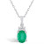 Emerald (1-1/5 Ct. t.w.) and Diamond (1/10 Ct. t.w.) Pendant Necklace