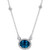 Blue Topaz (2 ct. t.w.) & White Topaz (1-1/5 ct. t.w.) 18" Pendant Necklace in Sterling Silver