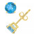 Swiss Blue Topaz (1-1/8 ct. t.w.) Stud Earrings in 14K White or Yellow Gold