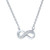 Diamond Accent Infinity Pendant Necklace in Sterling Silver, 16" + 2" extender