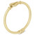 Horseshoe Hook Bangle Bracelet in 14k Gold-Plated Sterling Silver