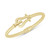 Horseshoe Hook Bangle Bracelet in 14k Gold-Plated Sterling Silver