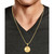 Men's Coin 24" Pendant Necklace in 14k Gold-Plated Sterling Silver