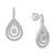 Diamond Orbital Teardrop Halo Drop Earrings (3/4 ct. t.w.) in 10k White Gold