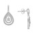 Diamond Orbital Teardrop Halo Drop Earrings (3/4 ct. t.w.) in 10k White Gold