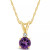 Amethyst (1/2 ct. t.w.) and Diamond Accent Pendant Necklace in 14K Yellow Gold or 14K White Gold