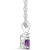 Amethyst (1/2 ct. t.w.) and Diamond Accent Pendant Necklace in 14K Yellow Gold or 14K White Gold