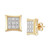 Men's Lab Grown Diamond Square Cluster Stud Earrings (1/2 ct. t.w.) in 10k Gold