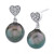 Cultured Freshwater Pearl (9mm) & Diamond (1/10 ct. t.w.) Heart Cluster Drop Earrings in 14k Gold