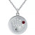 Crystal Birth Month "Handprint" Disc 18" Pendant in Sterling Silver, Created for Macy's