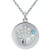 Crystal Birth Month "Handprint" Disc 18" Pendant in Sterling Silver, Created for Macy's