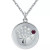 Crystal Birth Month "Handprint" Disc 18" Pendant in Sterling Silver, Created for Macy's
