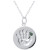 Crystal Birth Month "Handprint" Disc 18" Pendant in Sterling Silver, Created for Macy's