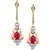 Ruby (1 ct. t.w.) & Diamond (1/10 ct. t.w.) Drop Earrings in 14k Gold