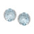 Aquamarine (3 ct. t.w.) and Diamond Accent Stud Earrings in 14k White Gold