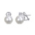 South Sea Cultured Pearl (12-13mm) and Diamond (1/3 ct. t.w.) Stud Earrings in 14k White Gold