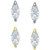 2-Pc. Set Cubic Zirconia Marquise Stud Earrings in Sterling Silver & 18k Gold-Plate, Created for Macy's