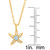 Blue Topaz (1/10 ct. t.w.) & Lab-Created White Sapphire (1/10 ct. t.w.) Starfish 18" Pendant Necklace in 14k Gold-Plated Sterling Silver