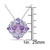 Amethyst (1-7/8 ct. t.w.) & Tanzanite (1 ct. t.w.) 18" Pendant Necklace in Sterling Silver