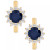Sapphire (1-1/3 ct. t.w.) & Diamond (1/3 ct. t.w.) Hoop Earrings in 14k Gold (Also in Emerald & Ruby)