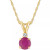 Sapphire (5/8 ct. t.w.) & Diamond Accent 18" Pendant Necklace in 14k Gold (Also in Emerald & Ruby)