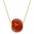 Jade Bead Pendant Necklace in 14k Gold, 16" + 2" extender (Also in Lapis Lazuli)