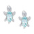 Blue Topaz Turtle Stud Earrings (1-1/8 ct t.w.) in Sterling Silver