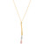 Tri-Gold Lariat Necklace in 14k Gold, White Gold and Rose Gold