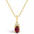 Ruby (5/8 Ct. t.w.) and Diamond Accent Pendant Necklace