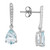 Aquamarine (1-1/5 ct. t.w.) & Diamond (1/10 ct. t.w.) Drop Earrings in 14k White Gold