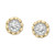 Diamond Miracle Plate Stud Earrings (1/5 ct. t.w.) in 14k Two-Tone Gold