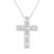 Cubic Zirconia Cross Necklace (1 1/2 ct. t.w.) in Sterling Silver