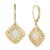 Mother-of-Pearl Square Filigree Drop Earrings in 14k Gold (Also in Onyx)