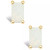 Opal (1/3 ct. t.w.) Stud Earrings in 14K White Gold or 14K White Gold