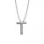Cubic Zirconia Initial Pendant Necklace in Sterling Silver