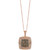 Chocolate Diamond (1 ct. t.w.) & Vanilla Diamond (1/2 ct. t.w.) Square Halo 18" Pendant Necklace in 14k Rose Gold