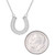 Diamond Horseshoe Pendant Necklace (1/6 ct. t.w.) in 14k White or Yellow Gold, 17" + 2" extender, Created for Macy's