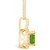 Peridot (2-3/8 Ct. T.W.) and Diamond (1/4 Ct. T.W.) Halo Pendant Necklace in 14K Yellow Gold