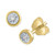 Diamond Accent Stud Earrings in 14k Gold-Plated Sterling Silver